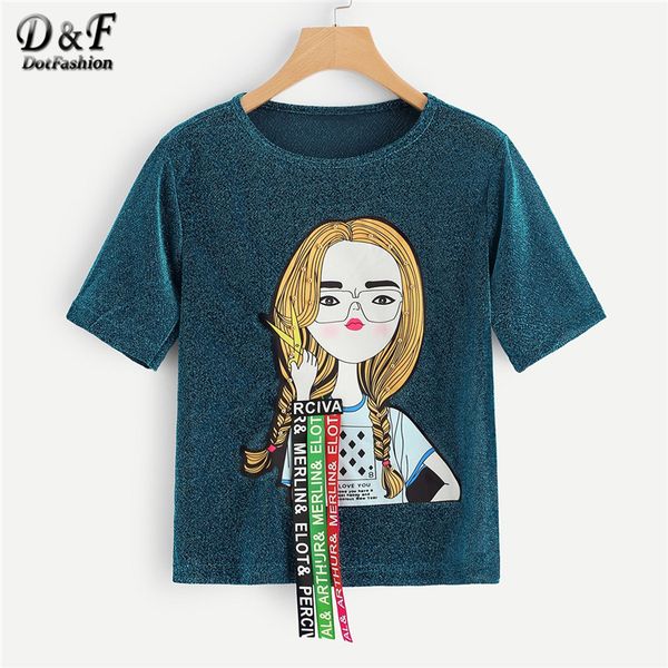 dotfashion turquoise figure print studs detail glitter tee women summer casual streetwear fashion short sleeve tshirt y200109, White
dotfashion turquoise figure print studs detail glitter tee women summer casual streetwear fashion short sleeve tshirt y200109, White
