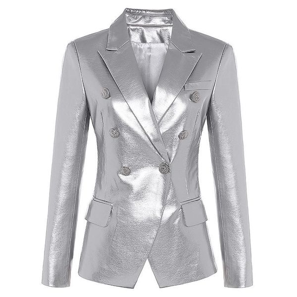 women blazer long sleeve double breasted leather jacket notched women blazer and jacket high quality, White;black
women blazer long sleeve double breasted leather jacket notched women blazer and jacket high quality, White;black