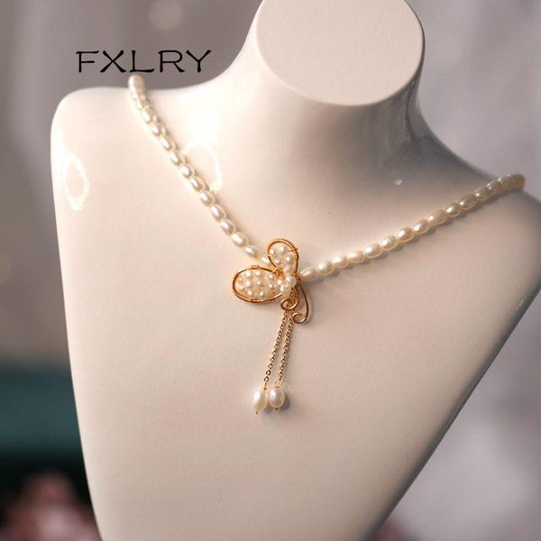 chokers fxlry elegant handmade natural freshwater pearl butterfly necklaces for women jewelry, Golden;silver
chokers fxlry elegant handmade natural freshwater pearl butterfly necklaces for women jewelry, Golden;silver