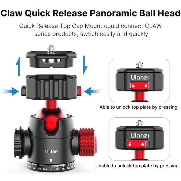 lighting & studio accessories ulanzi u-100 claw pd quick release panoramic ballhead 1/4'' base mount plate and cold shoe 2 in 1 de
lighting & studio accessories ulanzi u-100 claw pd quick release panoramic ballhead 1/4'' base mount plate and cold shoe 2 in 1 de