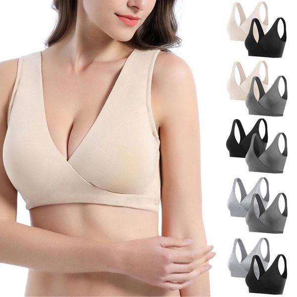 bras 2 pcs pregnant women's plain color soft wireless bra maternity nursing vest cross type breast feeding brassiere daily, Red;black
bras 2 pcs pregnant women's plain color soft wireless bra maternity nursing vest cross type breast feeding brassiere daily, Red;black