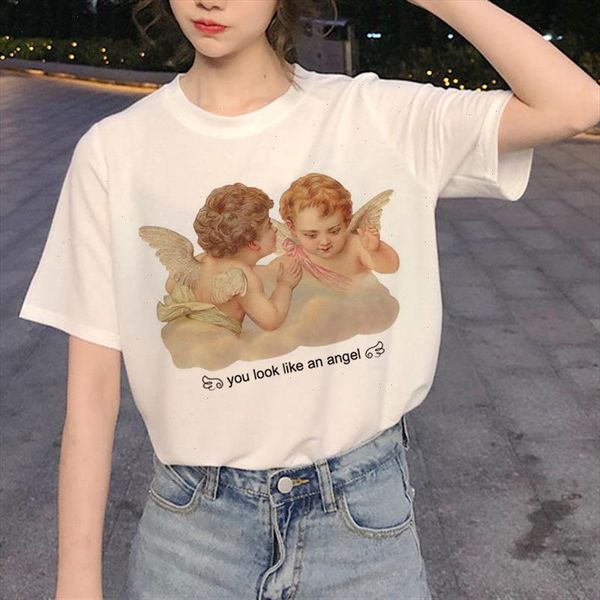 new harajuku angel funny t shirt women ullzang aesthetic kawaii t shirt 90s graphic cartoon tshirt korean tees female, White
new harajuku angel funny t shirt women ullzang aesthetic kawaii t shirt 90s graphic cartoon tshirt korean tees female, White