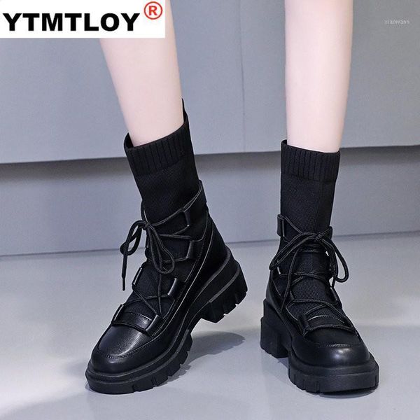 stretch sock boots woman square heel platform shoes lace up fashion punk casual ankle winter high boots1, Black
stretch sock boots woman square heel platform shoes lace up fashion punk casual ankle winter high boots1, Black