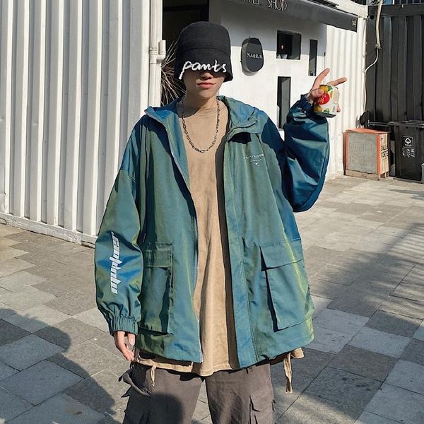 2020 spring and autumn new national tide shiny reflective jacket fashion casual simple hooded jacket green / blue s-xl, Black;brown
2020 spring and autumn new national tide shiny reflective jacket fashion casual simple hooded jacket green / blue s-xl, Black;brown