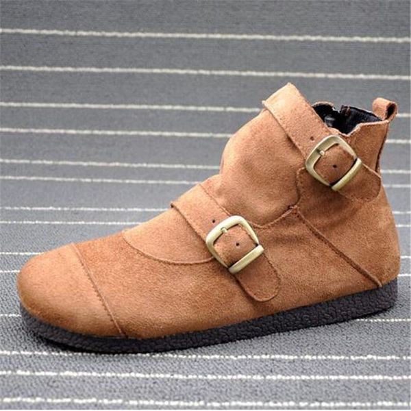 women autumn winter ankle zipper boots fashion metal buckle round toe female booties suede plush warm snow boots, Black
women autumn winter ankle zipper boots fashion metal buckle round toe female booties suede plush warm snow boots, Black