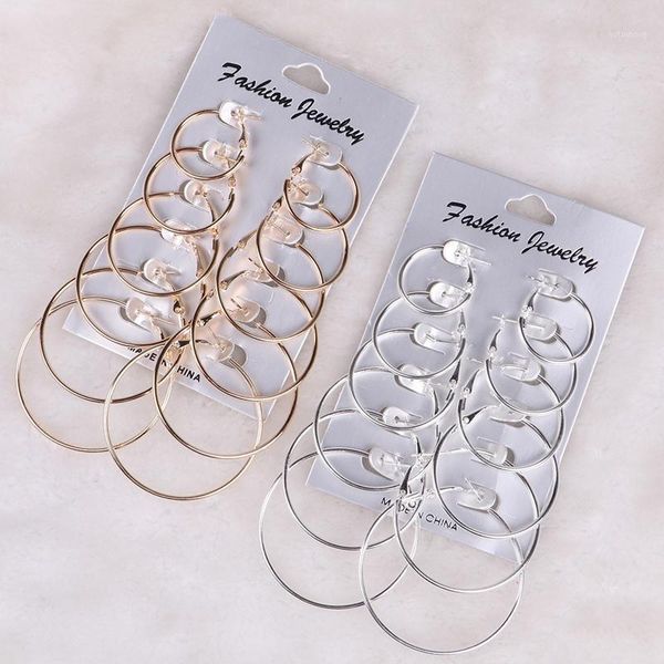 6pair/12pair per set rock punk gold big round circle hoop earrings for women statement hoop steampunk earring set jewelry1, Golden;silver
6pair/12pair per set rock punk gold big round circle hoop earrings for women statement hoop steampunk earring set jewelry1, Golden;silver