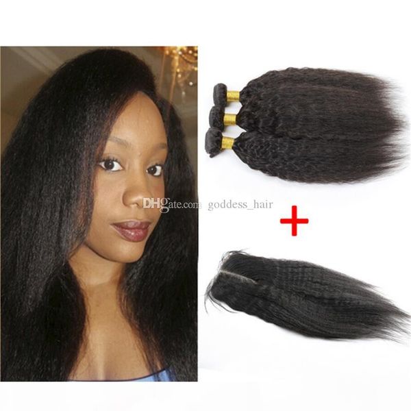 peruvian 9a kinky straight hair bundles with closure 4pcs lot part italian coarse yaki lace closure with human hair, Black
peruvian 9a kinky straight hair bundles with closure 4pcs lot part italian coarse yaki lace closure with human hair, Black