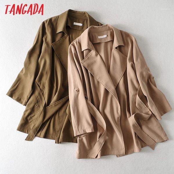 tangada women oversized khaki trench coat 2020 autumn fashion elegant ladies high street loose outwear ai131, Tan;black
tangada women oversized khaki trench coat 2020 autumn fashion elegant ladies high street loose outwear ai131, Tan;black
