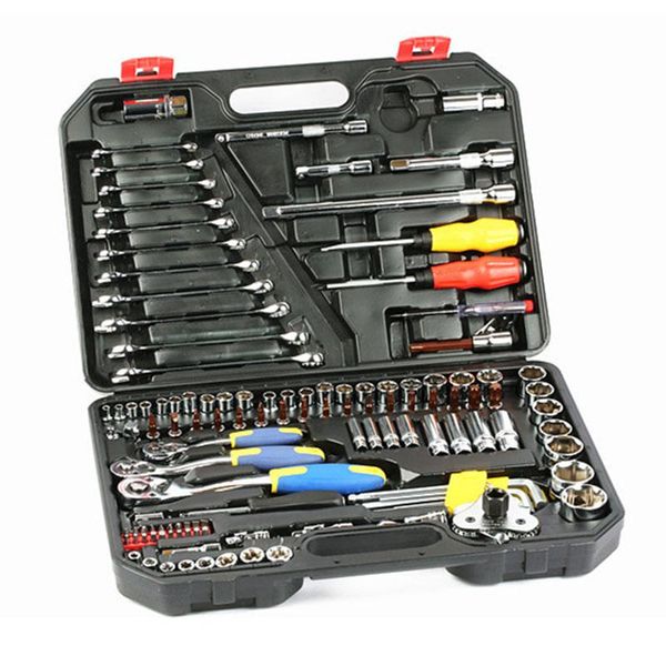 121 pcs tool set hand tools for car repair ratchet spanner wrench socket set professional car repair tool kits 
121 pcs tool set hand tools for car repair ratchet spanner wrench socket set professional car repair tool kits