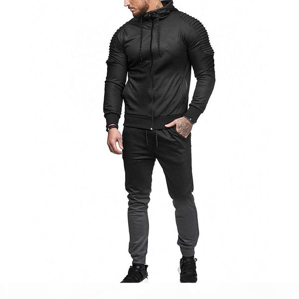 2pcs set tracksuit men casual gradient jogger pants + sweat jacket pants hoodie sweatshirt fitness sportswear men clothing, Gray
2pcs set tracksuit men casual gradient jogger pants + sweat jacket pants hoodie sweatshirt fitness sportswear men clothing, Gray