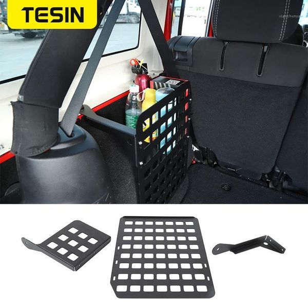 tesin stowing tidying for wrangler jk car trunk rack tail box storage rack shelf for wrangler 2007-2020 accessories1
