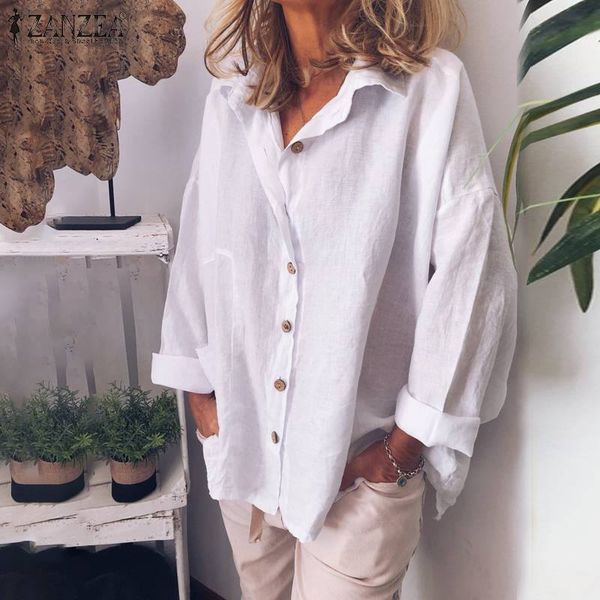 plus size women blouse autumn long sleeve solid tunic fashion lapel neck buttons shirt femininas cotton linen blusas t200321, White
plus size women blouse autumn long sleeve solid tunic fashion lapel neck buttons shirt femininas cotton linen blusas t200321, White