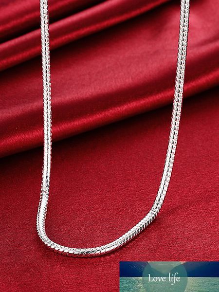 100% solid stainless steel necklace silver color 3 mm round snake chain fashion jewelry for men/women
100% solid stainless steel necklace silver color 3 mm round snake chain fashion jewelry for men/women