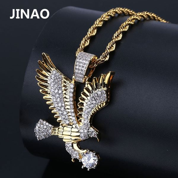 jinao men fashion iced out gold color plated animal eagle wing charm pendant necklace micro pave zircon hip hop jewelry y200918, Silver
jinao men fashion iced out gold color plated animal eagle wing charm pendant necklace micro pave zircon hip hop jewelry y200918, Silver