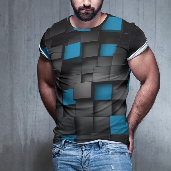 black blue square funny t shirts men and women fashion loose 3d tshirt round neck print big code, White;black
black blue square funny t shirts men and women fashion loose 3d tshirt round neck print big code, White;black