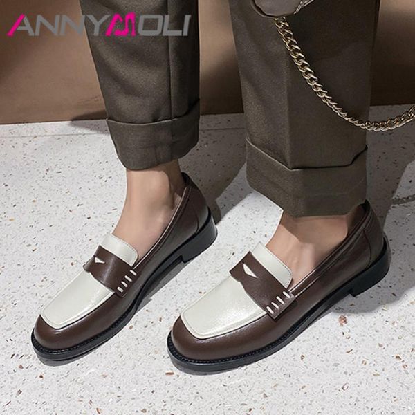 annymoli natural genuine leather med heels loafers shoes women block heel shoes round toe pumps slip on ladies footwear spring, Black
annymoli natural genuine leather med heels loafers shoes women block heel shoes round toe pumps slip on ladies footwear spring, Black