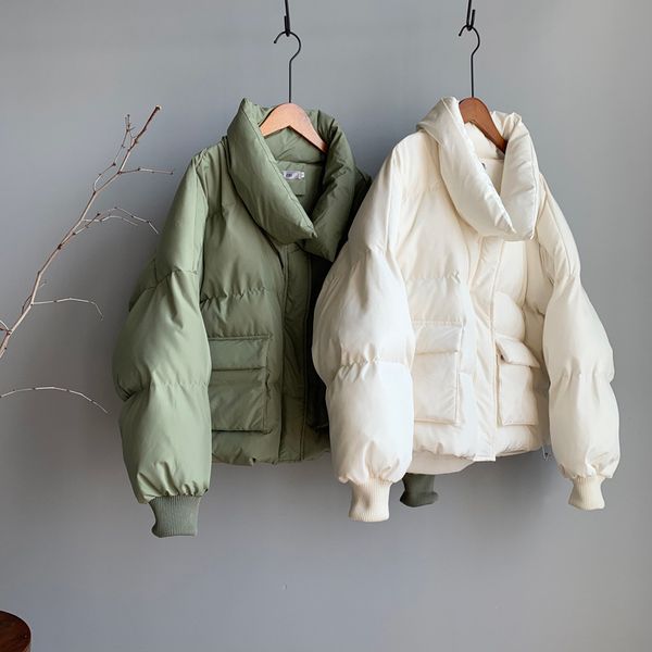 winter bread cotton-padded clothes women's thick loose down cotton coat koreanthermal warm oversize puffer jacket parka 201028, Black
winter bread cotton-padded clothes women's thick loose down cotton coat koreanthermal warm oversize puffer jacket parka 201028, Black