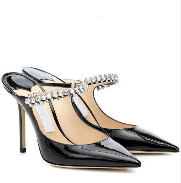 wedding sandals bridal shoes -- luxurious brand bing mules slippers crystal-embellished patent leather strap pumps twinkles high heels, Black
wedding sandals bridal shoes -- luxurious brand bing mules slippers crystal-embellished patent leather strap pumps twinkles high heels, Black