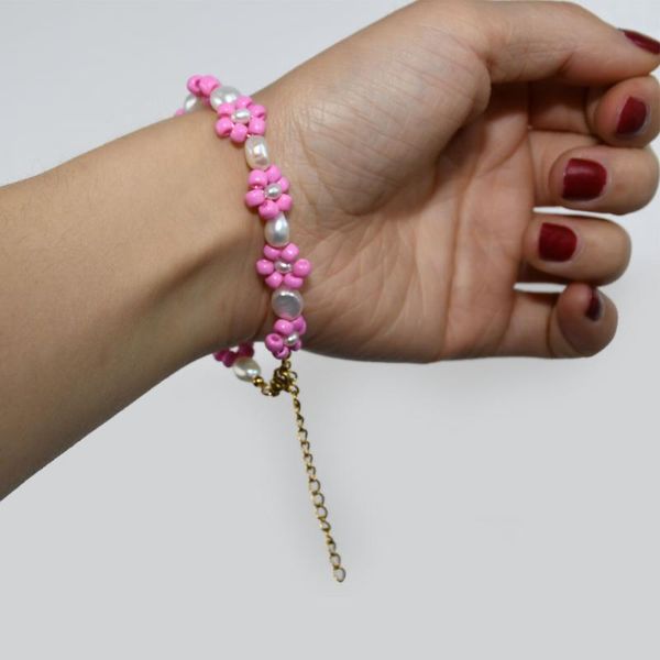 bridal women bracelet pinky glass beads real pearl handmade beaded stainless steel real-gold plated holiday accessories gift, Golden;silver
bridal women bracelet pinky glass beads real pearl handmade beaded stainless steel real-gold plated holiday accessories gift, Golden;silver