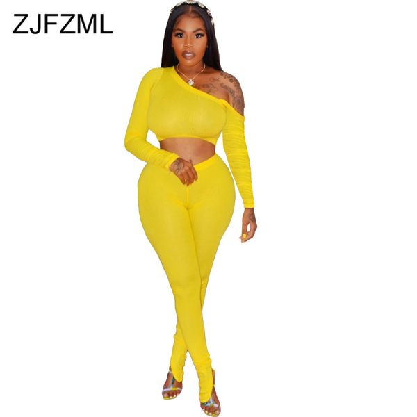 elastic hight fitness matching sets for women ribbed knit one shoulder crop high waist split hem pencil legging female suits c0123, Gray
elastic hight fitness matching sets for women ribbed knit one shoulder crop high waist split hem pencil legging female suits c0123, Gray