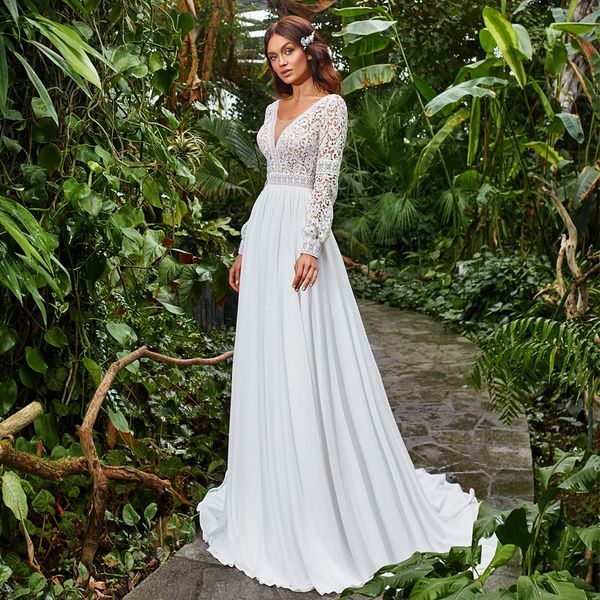 plus size chiffon wedding dress 2020 boho scoop neck sweep train lace long sleeve a line bridal gowns, Blue;red
plus size chiffon wedding dress 2020 boho scoop neck sweep train lace long sleeve a line bridal gowns, Blue;red