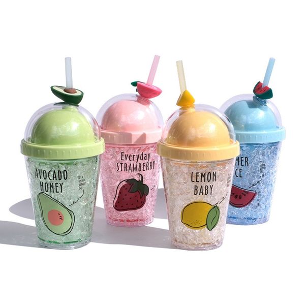 13 oz water cup with straw summer cool ice cup double wall plastic water mug for kids
13 oz water cup with straw summer cool ice cup double wall plastic water mug for kids