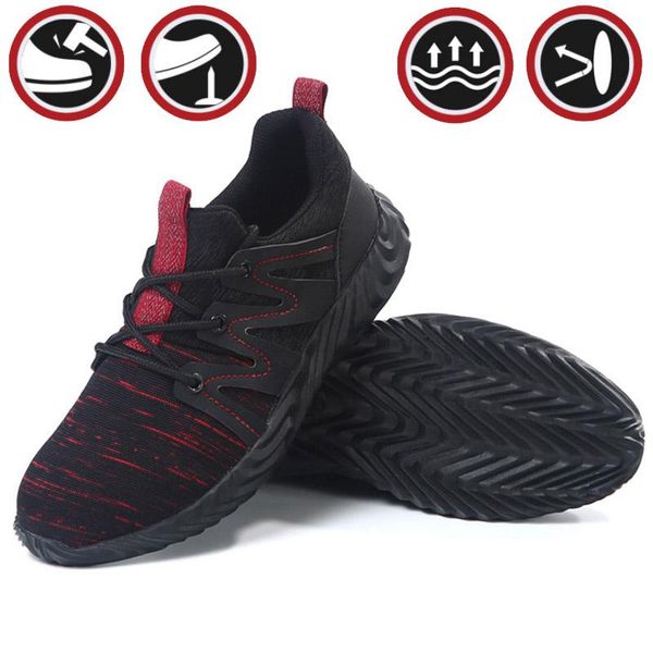 mens high visibility reflective safety shoes with steel toe cap protective footwear outdoor slip resistant working boots, Black
mens high visibility reflective safety shoes with steel toe cap protective footwear outdoor slip resistant working boots, Black