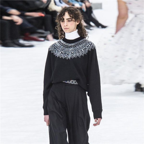 runway sweater women 2019 autumn winter beading batwing sleeve knitted pullover sweaters black ladies jumpers1, White;black
runway sweater women 2019 autumn winter beading batwing sleeve knitted pullover sweaters black ladies jumpers1, White;black