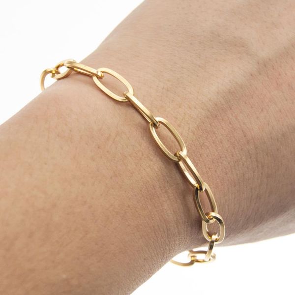 100% stainless steel chain bracelet for women men metal padlock lock chain bracelet acier inoxydable femme pulseras mujer, Black
100% stainless steel chain bracelet for women men metal padlock lock chain bracelet acier inoxydable femme pulseras mujer, Black