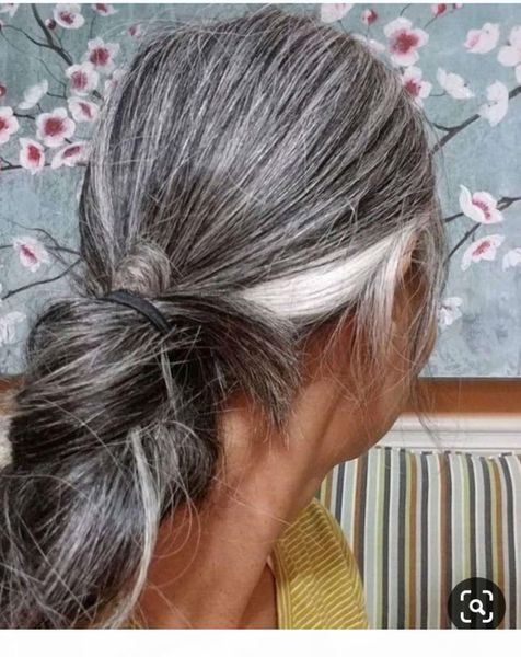 salt and pepper silver grey human ponytail hair extension long sleek grey human hair pony tail drawstring wraps 100g 120g 140g, Black
salt and pepper silver grey human ponytail hair extension long sleek grey human hair pony tail drawstring wraps 100g 120g 140g, Black
