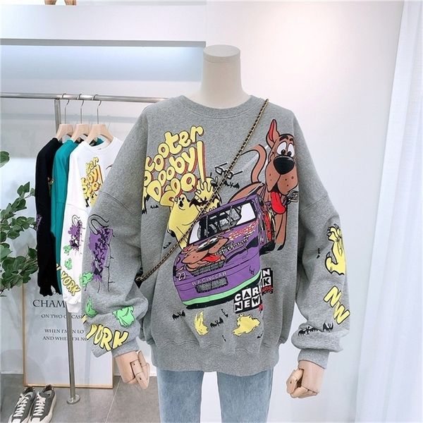 women cartoon printed hoodie loose casual sweatshirts oversize long sleeve pullover fashion streetwea female y200915, Black
women cartoon printed hoodie loose casual sweatshirts oversize long sleeve pullover fashion streetwea female y200915, Black