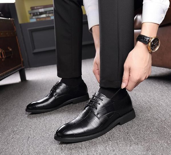 men leather shoes four seasons explosions suit shoes low-cut business dress shoes youth leather shoe men 5, Black
men leather shoes four seasons explosions suit shoes low-cut business dress shoes youth leather shoe men 5, Black