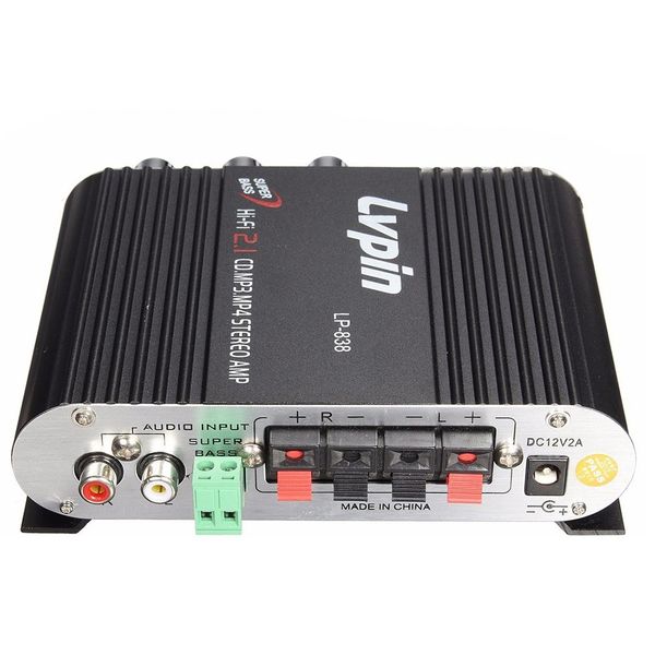 mini hifi audio stereo power amplifier subwoofer mp3 car radio channels 2 household super bass lvpin 838
mini hifi audio stereo power amplifier subwoofer mp3 car radio channels 2 household super bass lvpin 838