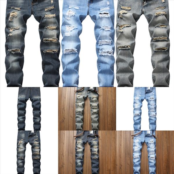 pplts european size men's hole denim jeans fashion joggers casual solid color men skinny fashion man pants jeans cotton denim s jeans, Black
pplts european size men's hole denim jeans fashion joggers casual solid color men skinny fashion man pants jeans cotton denim s jeans, Black