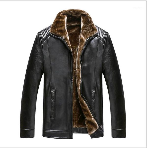 m-4xl fall and winter casual pu leather jacket middle-aged men plus velvet thicken leather fur coat plus size clothing1, Black
m-4xl fall and winter casual pu leather jacket middle-aged men plus velvet thicken leather fur coat plus size clothing1, Black