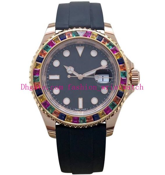 luxury watches 116695 40mm mechanical rainbow diamond black rubber strap rose gold steel bezel men's wristwatches original box paper, Slivery;brown
luxury watches 116695 40mm mechanical rainbow diamond black rubber strap rose gold steel bezel men's wristwatches original box paper, Slivery;brown