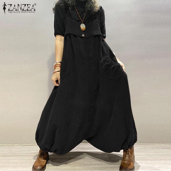 zanzea stylish women corduroy sleeveless baggy straps suspender elastic cuff casual loose harem jumpsuit drop-crotch trousers, Black;white
zanzea stylish women corduroy sleeveless baggy straps suspender elastic cuff casual loose harem jumpsuit drop-crotch trousers, Black;white