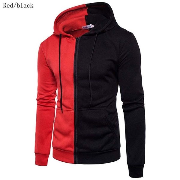 new color-blocking plus size long-sleeved sweater men's korean slim hooded thick ab face jacket, Black
new color-blocking plus size long-sleeved sweater men's korean slim hooded thick ab face jacket, Black