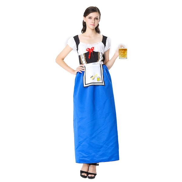 oktoberfest blue german maid bavarian costume beer girl disguised as a halloween carnival women's costume games, Black
oktoberfest blue german maid bavarian costume beer girl disguised as a halloween carnival women's costume games, Black