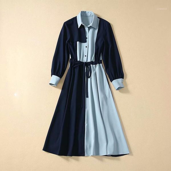 fashion 2019 designer runway dress women's long sleeve color block shirt dress1, Black;gray
fashion 2019 designer runway dress women's long sleeve color block shirt dress1, Black;gray