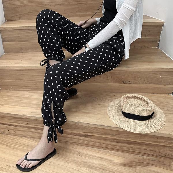 knickerbockers women's loose summer korean-style slim polka dot cropped wide leg all-match thin chiffon harlan capri-pants1, Black;white
knickerbockers women's loose summer korean-style slim polka dot cropped wide leg all-match thin chiffon harlan capri-pants1, Black;white