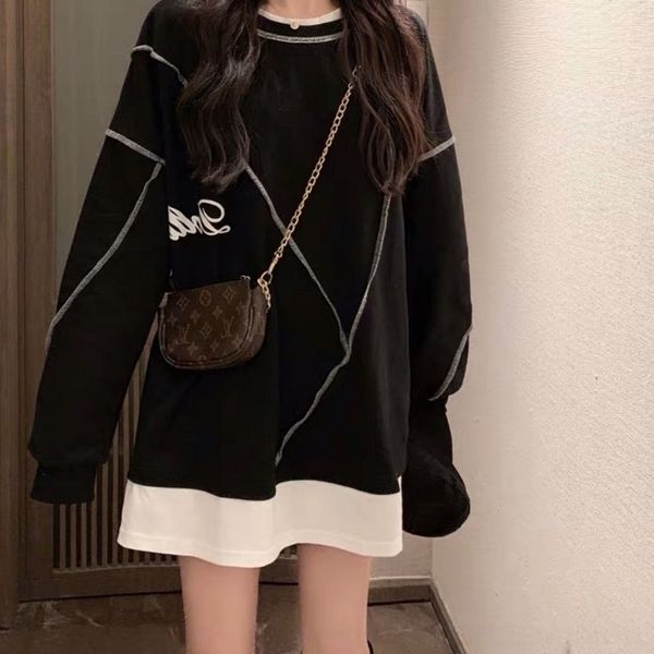 3ltog women's fake two-piece new 2020 loose korean style bf lazy style black long sleeve spring and autumn sweatersweater sweater thin
3ltog women's fake two-piece new 2020 loose korean style bf lazy style black long sleeve spring and autumn sweatersweater sweater thin