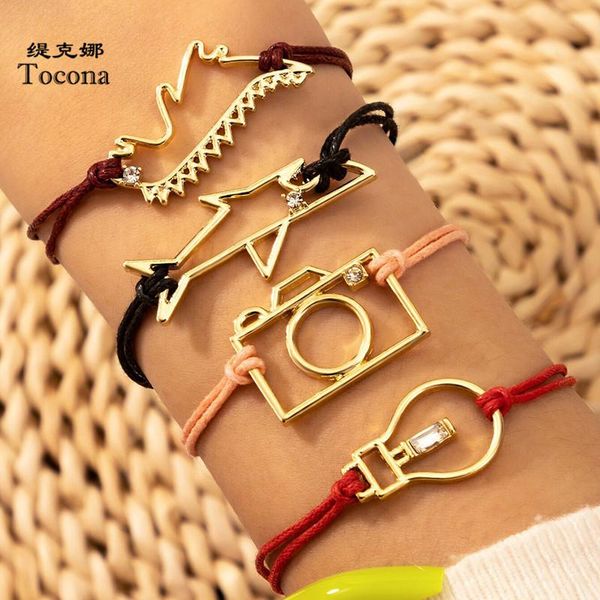 bangle tocona 4pcs/sets bohemian colorful rope bracelets for women charms hollow geoemtric fish camera jewelry 3.9 17020, Black
bangle tocona 4pcs/sets bohemian colorful rope bracelets for women charms hollow geoemtric fish camera jewelry 3.9 17020, Black