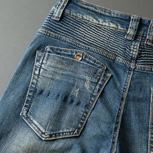 kxt3g 99cotton spring and autumn tight wrinkled stretch jeansmen's loose hole pants jeans and leggings youth korean style jeans men, Blue
kxt3g 99cotton spring and autumn tight wrinkled stretch jeansmen's loose hole pants jeans and leggings youth korean style jeans men, Blue