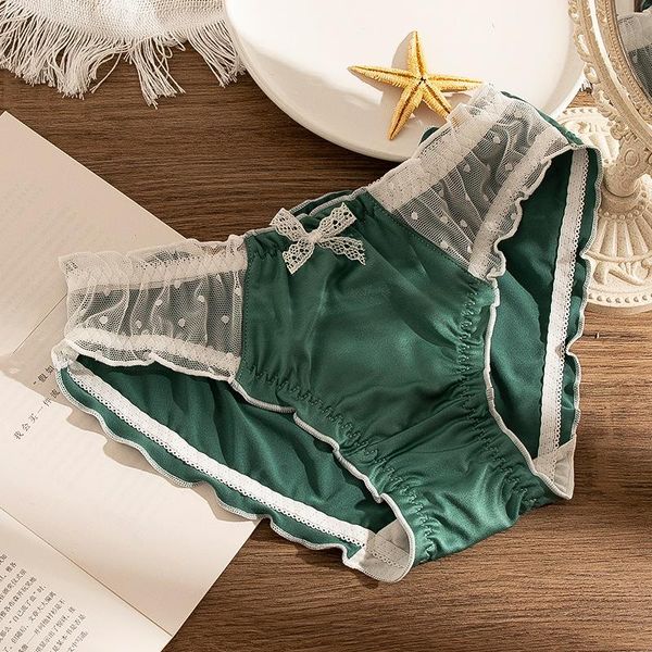 women's underwear new japanese series girl milk silk sweet cute little fresh mesh dot lace bow underwear woman 280, Black;pink
women's underwear new japanese series girl milk silk sweet cute little fresh mesh dot lace bow underwear woman 280, Black;pink