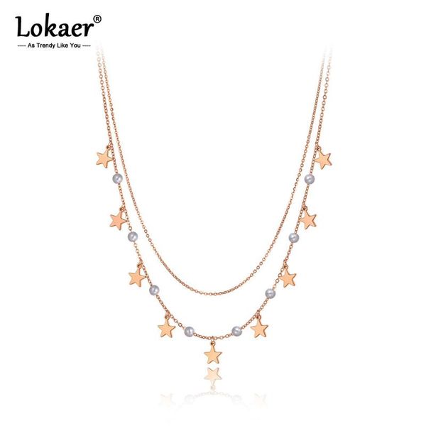 lokaer titanium stainless steel white pearl star charm pendant necklaces bohemia double layer chain necklace for women n20290, Golden;silver
lokaer titanium stainless steel white pearl star charm pendant necklaces bohemia double layer chain necklace for women n20290, Golden;silver