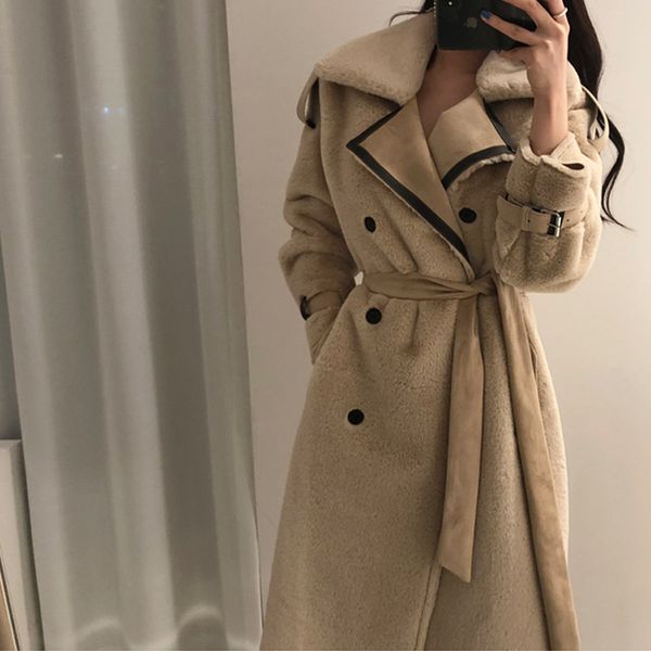 wool thick woolen coat 2019 women winter long warm long fur coatx1020, Black
wool thick woolen coat 2019 women winter long warm long fur coatx1020, Black