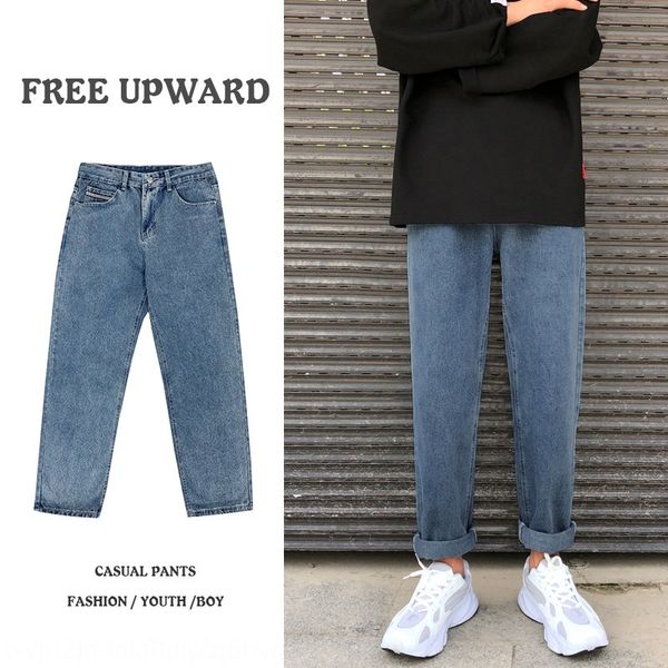 st9jb trendy straight loose casual and jeanswashed jeansjeans capris autumn 2020 trendy straight jeans loose men's men's pants han, Blue
st9jb trendy straight loose casual and jeanswashed jeansjeans capris autumn 2020 trendy straight jeans loose men's men's pants han, Blue