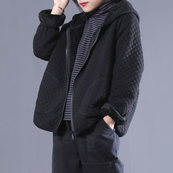 autumn winter korean style women long sleeve loose thick warm coats all-matched casual hooded argyle jackets d422 201031, Black;brown
autumn winter korean style women long sleeve loose thick warm coats all-matched casual hooded argyle jackets d422 201031, Black;brown
