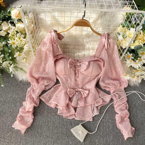 s blouse slim club cloth vintage fashion blouses 2020 puff-long sleeve ruffles bohemian elegant boho chic, White
s blouse slim club cloth vintage fashion blouses 2020 puff-long sleeve ruffles bohemian elegant boho chic, White